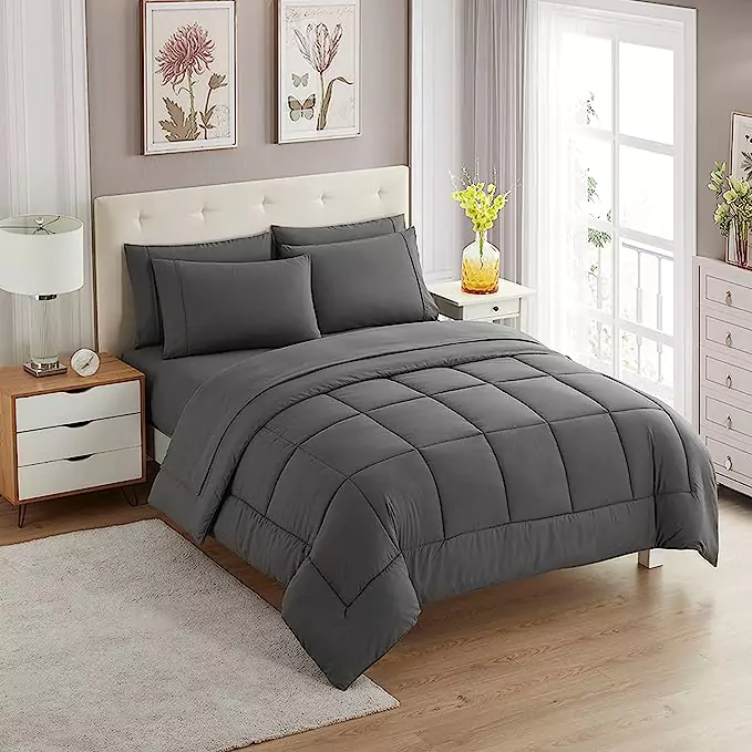 Sweet Home Collection 5 Piece Comforter Set Bed Sheets